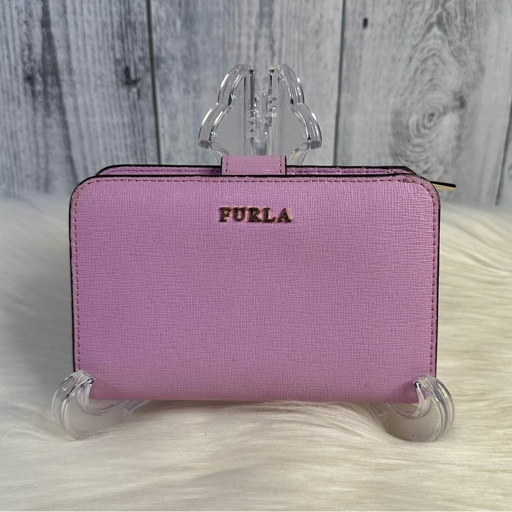 FURLA genuine leather wallet in pink